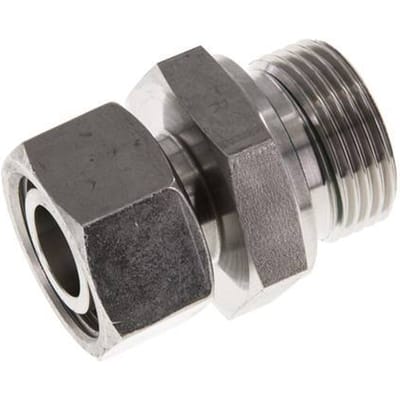 22L & G1'' RVS Rechte Draaidoorvoer Buitendraad 160bar FKM Verstelbaar ISO 8434-1