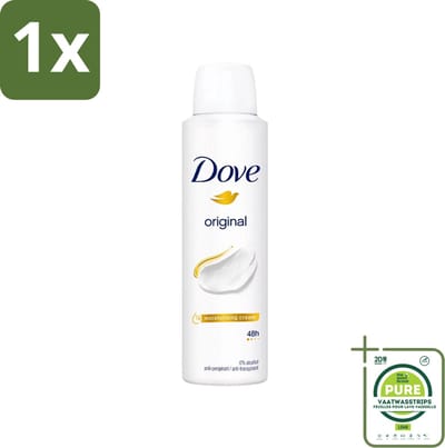 1 x Dove Original - Deospray - Anti-Transpirant - 150 ml - Deodorant - Dove - Antitranspirant - Langdurige Bescherming - Hydraterende Crème