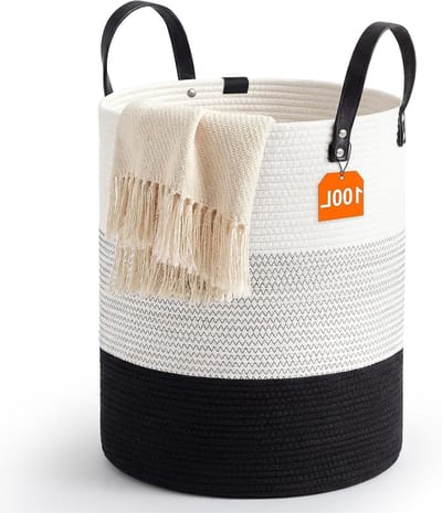 Grote wasmand van 100 liter voor efficiënt wasgoed, opbergruimte en organisatie