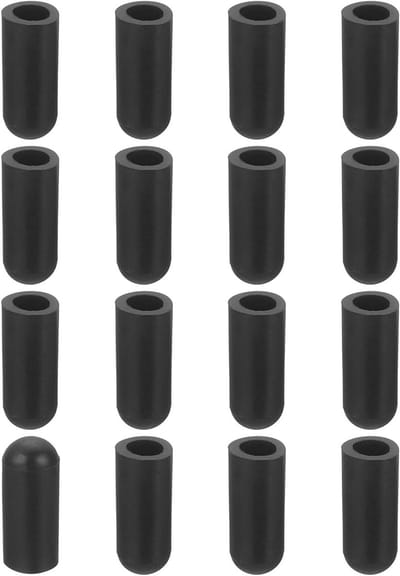 Afdekkappen Stoelpoot - Beschermdoppen Meubels - Vloer Beschermen - Antislip PVC Materiaal - 4 mm Buitendiameter - Zwart