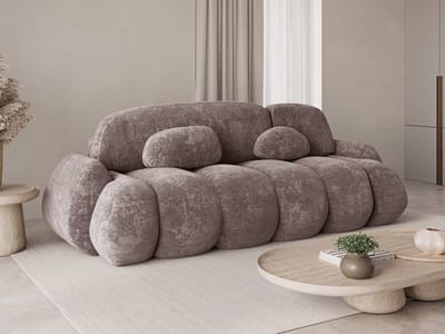 Slaapbank STONE met slaapfunctie - modern design, opbergruimte, vrijstaand, inclusief kussens - bruin (Vibe 28)