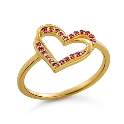 Orphelia 'Cecilia' Dames 925 Sterling Zilveren Ring - Goud ZR-7584/R