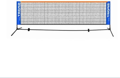 Tennis Net - Trainingsnet Badminton - Sporten Buiten - Zonder Frame - 6.1 Meter - Blauw Oranje Zwart
