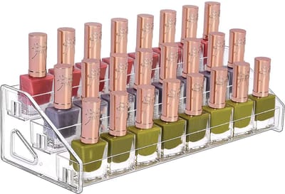 Opbergrek voor nagellak - Drielaags acryl opbergrek voor zonnebrillen - Rek voor essentiële oliën - Opbergrek voor cosmetica - Displaystandaard voor zonnebrillen