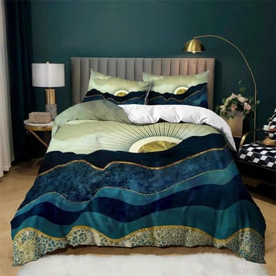 Sterrennacht Van Gogh Dekbedovertrek Set Queen Size, Olieverf Beroemd Modern Klassiek Lucht Ster Kunst, Decoratieve 3-delige Beddengoedset 155x220cm