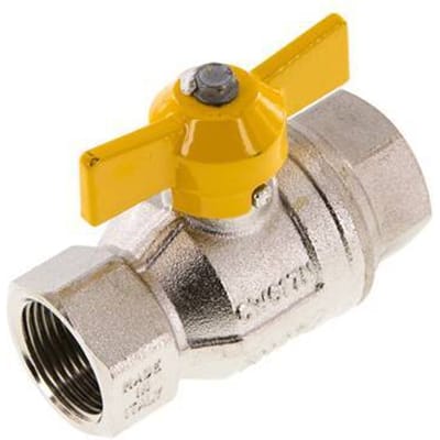Rp 3/4 inch Gas 2-Weg Vlinderhandgreep Messing Kogelkraan - BL2BN-M-GA-NK-034