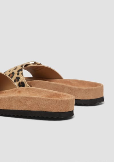 Leren mules met juweeldetail voor dames s.Oliver