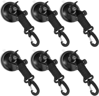 6 Stuks Zuignap Camping Extra Sterke Haken, Ankerzuignap 6,2 cm, Zuignapset Tot 12 kg, Multifunctionele Zuignap, Sterke Zuignap Voor Camping, Auto, Zonnescherm, Outdoorzeilen, Accessoires