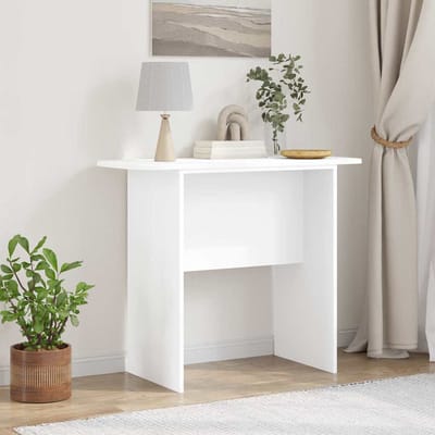 vidaXL - Wandtafel - Wit - 93 - x - 40 - x - 75 - cm - Bewerkt - hout