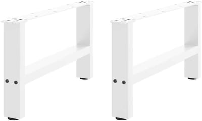 vidaXL Salontafelpoten 2 st 60x(30-31) cm staal wit