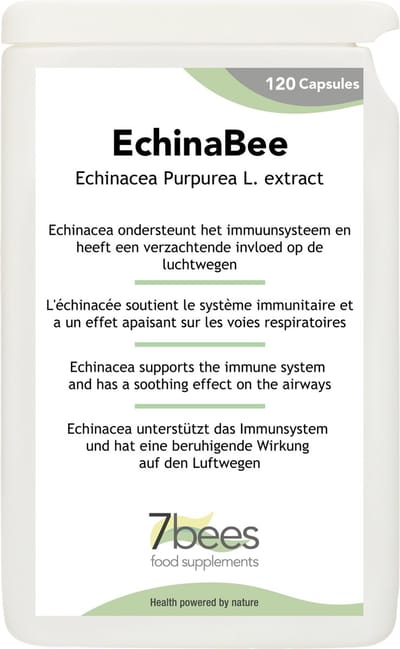7Bees | Echinabee 120 capsules | Echinacea zonder hulpstoffen - Vegan - Versterkt de natuurlijke weerstand