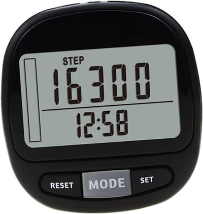 Stappenteller - Calorieverbruiksteller Fitnessmonitor - Nauwkeurig Stappen Tellen - 3D Stap Bewaking - 5.30X5.00X2.60CM - Zwart