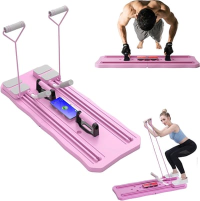 Pilates Machine - Fitness Bord - Thuis Trainen - Opvouwbaar Ontwerp - 4500 Gram - Roze