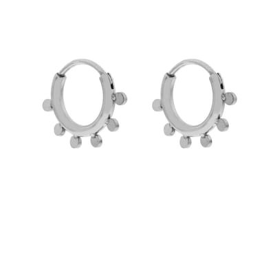 Essentialistics - Oorringen muntjes - Nikkelvrij - Zilverkleur - Stainless steel (verkleurt niet) - Kliksluiting