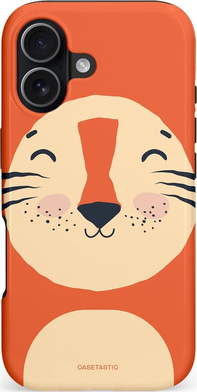 Casetastic hoesje geschikt voor Apple iPhone 17 - MagSafe - Dubbellaagse bescherming - Knuffelkopjes tijger - Fashion Case - Terracotta Zand