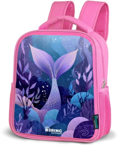NoBoringSuitcases.com® - Rugzak roze - Schooltas meisjes - Zeemeermin - Onderwater - Paars - Blauw - Kinder rugtas meisje - Boekentas kind - Kinderrugzak voor school - Schoolrugzak