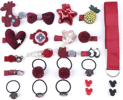 Kinder Elastiekjes Set - Rood | 24 stuks | Haarclipjes / Haarspeldjes | Fashion Favorite