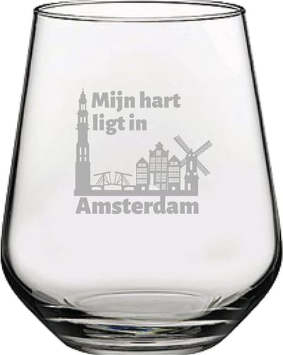 Gegraveerde Drinkglas 42,5cl Amsterdam