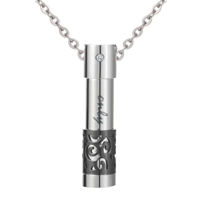 Fako Bijoux® - Ketting - Ashanger / Assieraad - Koker Only Love - Zwart