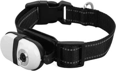Huisdier Camera Halsband - Actiecamera Dier - Gedrag Opnemen - Verstelbare Hoek - HD 1080P - Wit