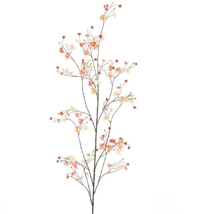 Kunsttak Mini Daisy Branch Peach/Red - 172 cm