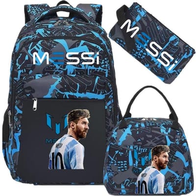 Nieuwe Voetbal Messi Rugzak voor Tiener Jongen Meisje Terug naar School Tas Student Schooltas Vrije Tijd Reizen Sport Casual Rugzakken
