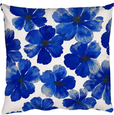 Sierkussens - Kussentjes Woonkamer - 50x50 cm - Bloemen - Blauw -Patroon - Wit
