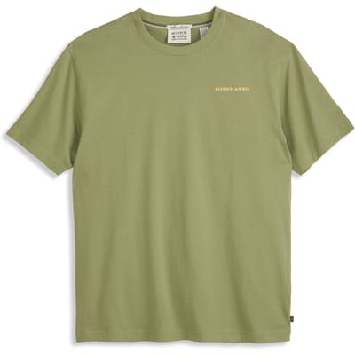 Scotch & Soda Graphic Tee Oil Green Taglia: S | T-shirt stampate Outlet | Uomo | Verde