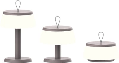 Luxus Europe - Tafellamp Samos 3-in-1 Taupe - Draadloze Tafellamp Buiten - Verstelbare Hoogte - Oplaadbaar - USB-C - Dimbaar - Warm Wit - Waterbestendig