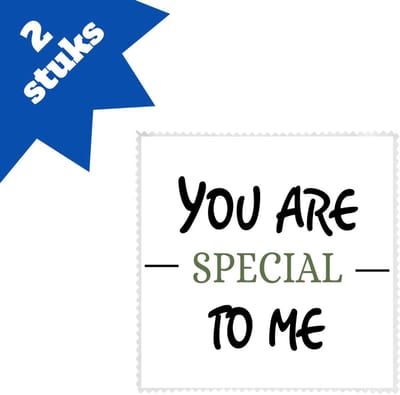 Akyol - you are special brillendoekjes - Liefde - speciaal iemand - valentijnsdag - verjaardagscadeau - cadeau voor vriendin/vriend - 17,8 bij 17,8 cm - 2 stuks