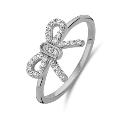 New Bling - 9NB-1552-52 - zilveren ring met strik - 925 sterling silver - rhodium plated