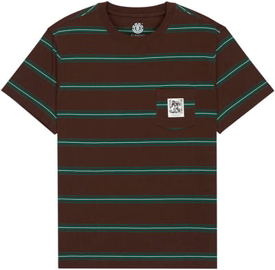 Element Bigfoot Pocket Label T-shirt Met Korte Mouwen Bruin S Man