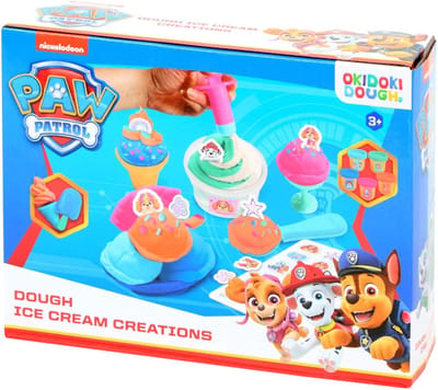 Paw Patrol Klei IJsjes Maker Set – Inclusief Boetseerklei, IJslepels, Spuitmonden & Accessoires – Knutselset voor Kinderen – Creatief Speelgoed – IJscoupes van Klei – Niet Giftig – Voor Peuters & Kleuters – Vanaf 3 Jaar – Paw Patrol Speelgoed