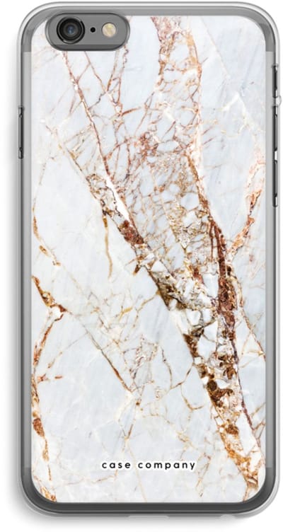 Case Company® - Hoesje geschikt voor iPhone 6 PLUS / 6S PLUS hoesje - Goud marmer - Soft Cover Telefoonhoesje - Bescherming aan alle Kanten en Schermrand