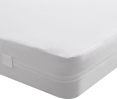 Waterdichte matrashoes met ritssluiting, tegen mijten matrasbeschermer, hygiënische en ademende matrasoplegger, hoogte 20 cm, -80 x 200 cm