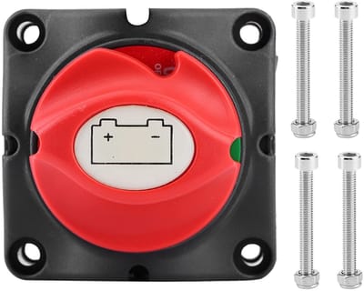 Dailygoods - Batterijschakelaar - 12V 600A - Hoofdschakelaar voor continue stroomisolatie - Compact formaat - Geschikt voor RV en Marine - Ideaal voor...