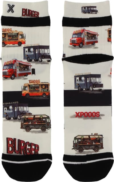 XPOOOS - Foodtruck Heren Enkelsokken - 1-Pack - Maat 39/42