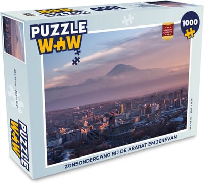 Puzzel Zonsondergang bij de Ararat en Jerevan - Legpuzzel - Puzzel 1000 stukjes volwassenen