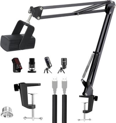 Verstelbare Microfoonhouder met Microfoonarm - Ideaal voor Streaming, Gaming en Opnames