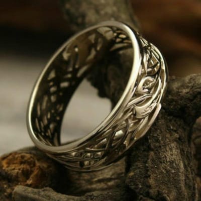 Eenvoudige en modieuze 18k kant sculptuur ring sieraden cadeau souvenir maat 6 -10 10