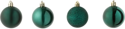 J-Line kerstbal - kunststof - groen - doos van 40