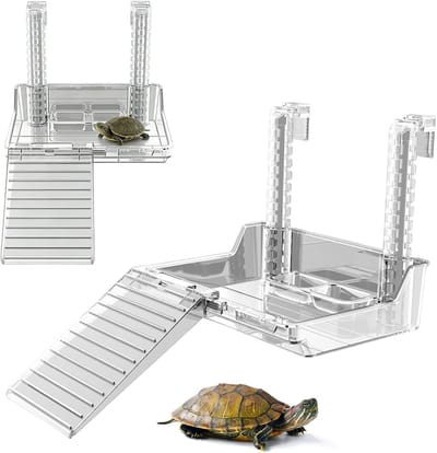 Hangend platform voor schildpadden - verstelbaar aquariumaccessoire voor kleine reptielen en waterdieren - ideaal voor terrarium en aquariumsysteem