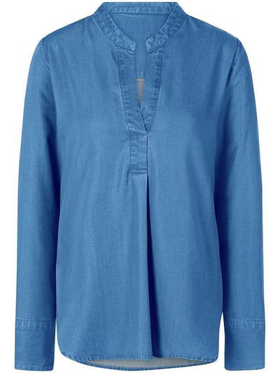 Jeansblouse lange mouwen Van Peter Hahn denim