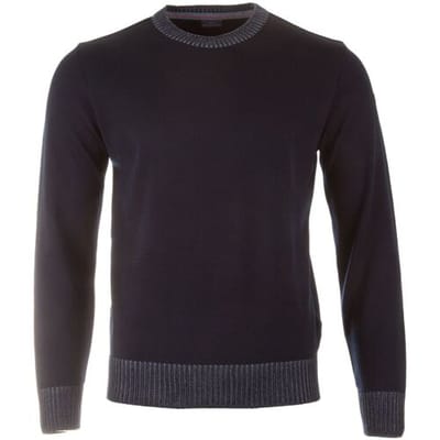 Paul & Shark Trui Wool Crewneck Contrasting Trim Navy / male