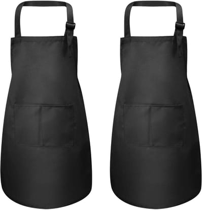 Dailygoods- Kinderschort met zakken - Verstelbaar - 2 stuks - Geschikt voor 7-13 jaar - Duurzaam polyester - Ideaal voor koken en handwerk - Keukenschort