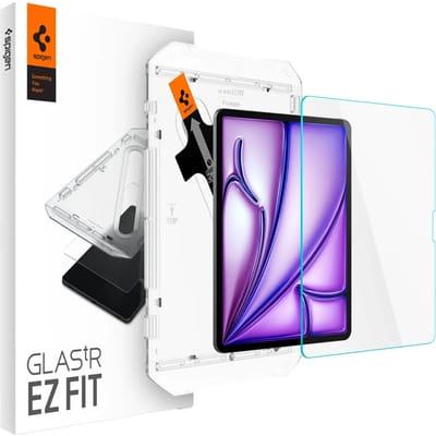 Spigen Screen Protector Geschikt voor Apple iPad Air 13 (2024/2025/2026) - EZ Fit GLAS.tR - 9H Tempered Glass - Case Friendly - Gemakkelijke Installatie - 1-Pack