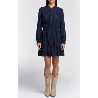 Tommy Hilfiger Fluid Jacquard Dress Dark Night Navy Taglia: 40 | Abiti in T-Shirt Outlet | Donna | Nero
