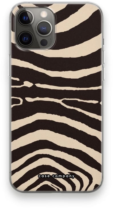 Case Company® - Hoesje geschikt voor iPhone 12 Pro Max hoesje - Arizona Zebra - Soft Cover Telefoonhoesje - Bescherming aan alle Kanten en Schermrand