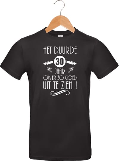 Het duurde 30 jaar - unisex - T-shirt - 100% katoen - BBQ - barbecue - verjaardag en feest - cadeau - kado - unisex - zwart - maat M
