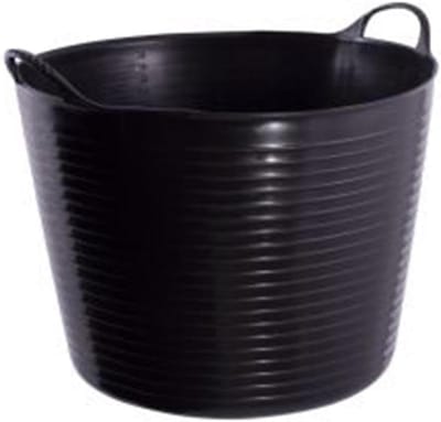 Zwarte Tubtrug 42L - Ruime Opslagoplossing voor Tuin en Huis